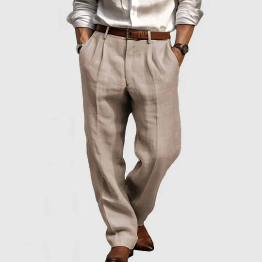 Men’s Cotton-Linen Casual Trousers – Relaxed Elegance for Everyday Comfort