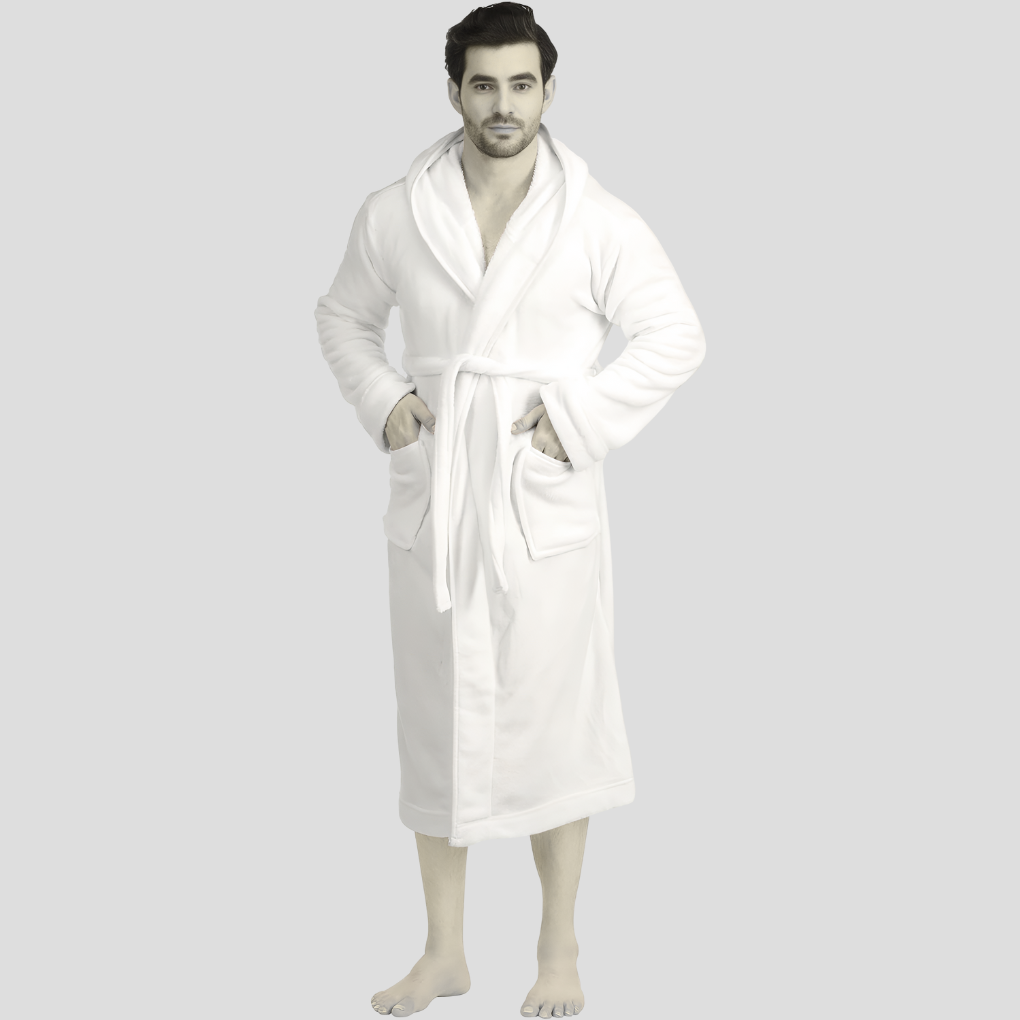 Comfortable Men's Fleece Bathrobe