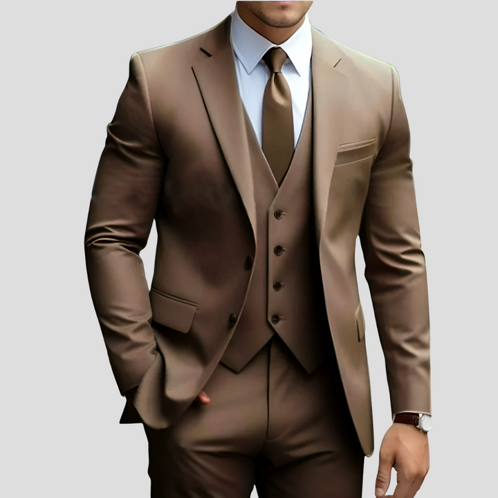 Elegant Style Men’s 3 Piece Beige Slim Fit Suit ( Pre-Sale )