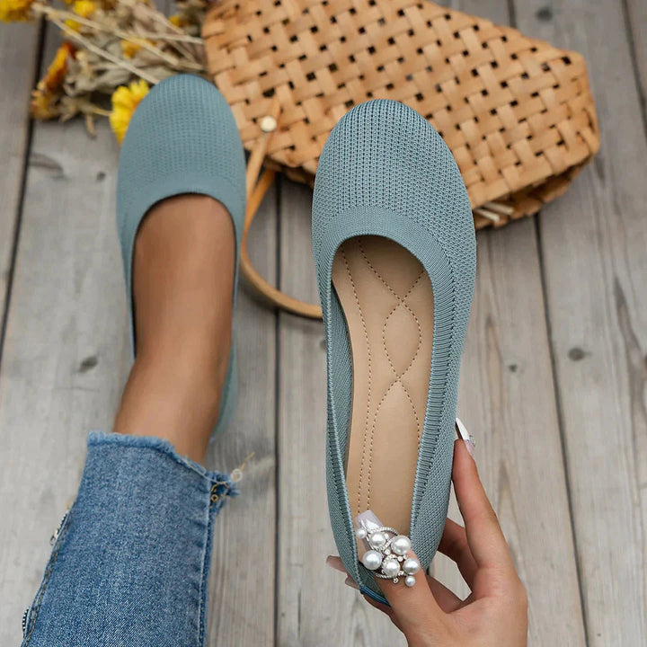 Eus Breathable Anti-Slip Summer Ballerina Shoes for Women
