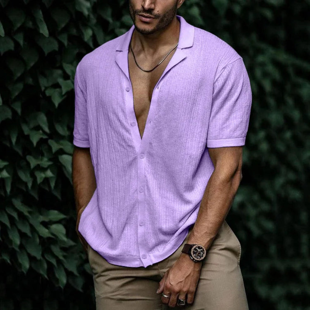 Men's Linen Summer Shirt with Button Closure ( Pre-Sale )