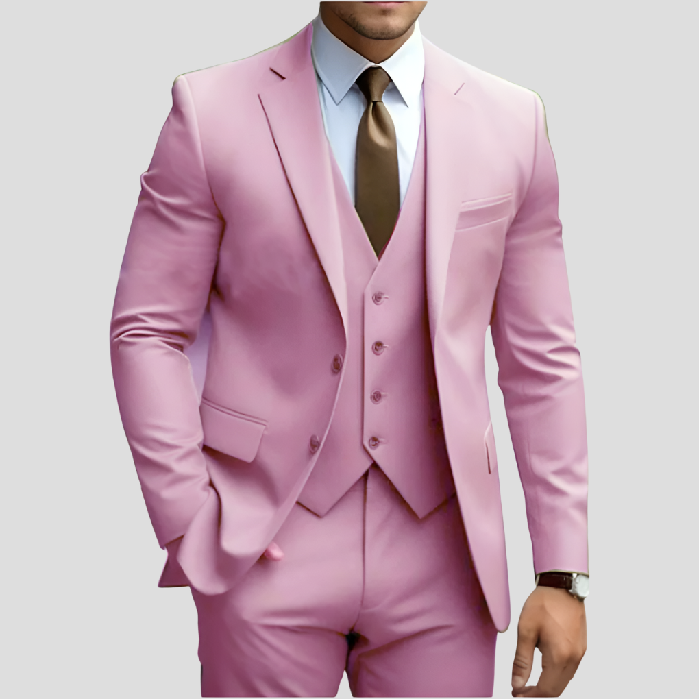 Elegant Style Men’s 3 Piece Beige Slim Fit Suit ( Pre-Sale )