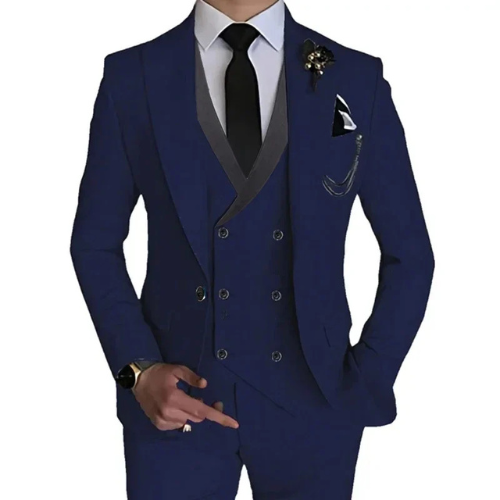 Stylish 3-Piece Slim Fit Men's Suit