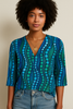 Women's Abstract Polka Dot Blouse