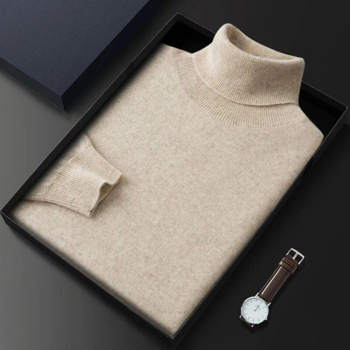 High-Quality Men’s Cashmere Turtleneck Sweater