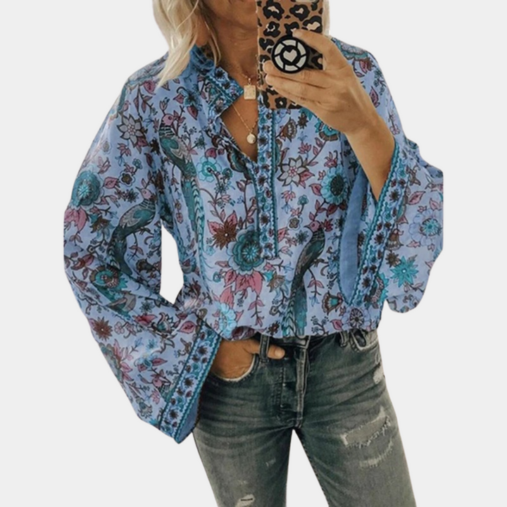 Laura | Women's floral pattern - blouse