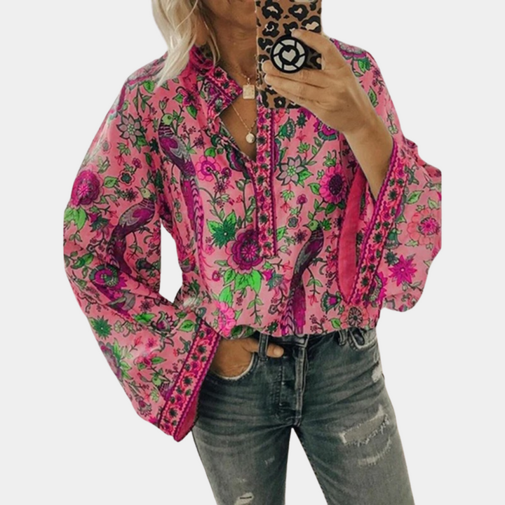 Laura | Women's floral pattern - blouse