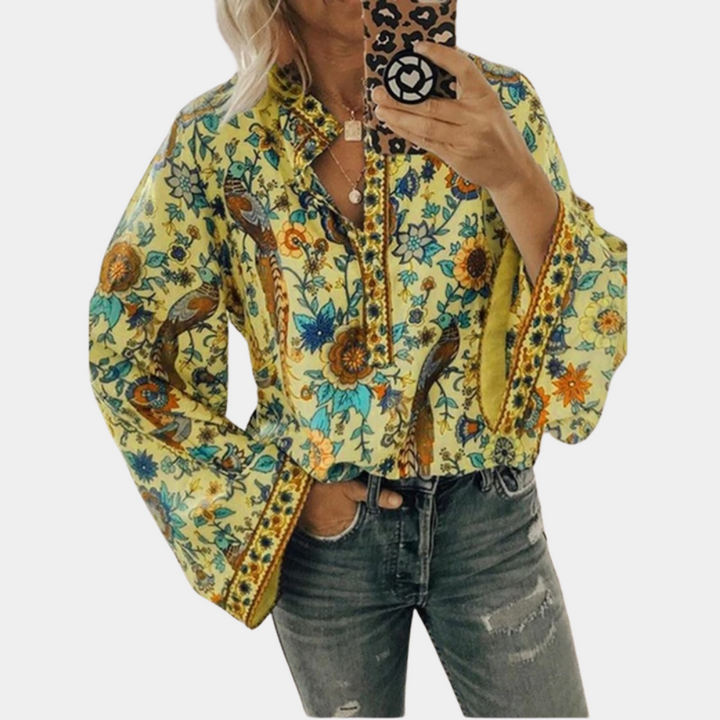 Laura | Women's floral pattern - blouse