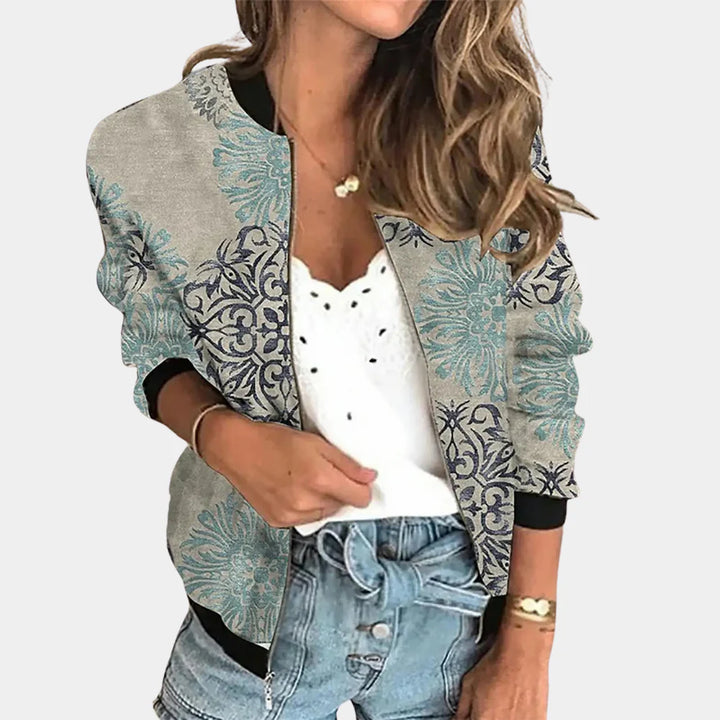 Trendy Printed Jacket with Floral Design