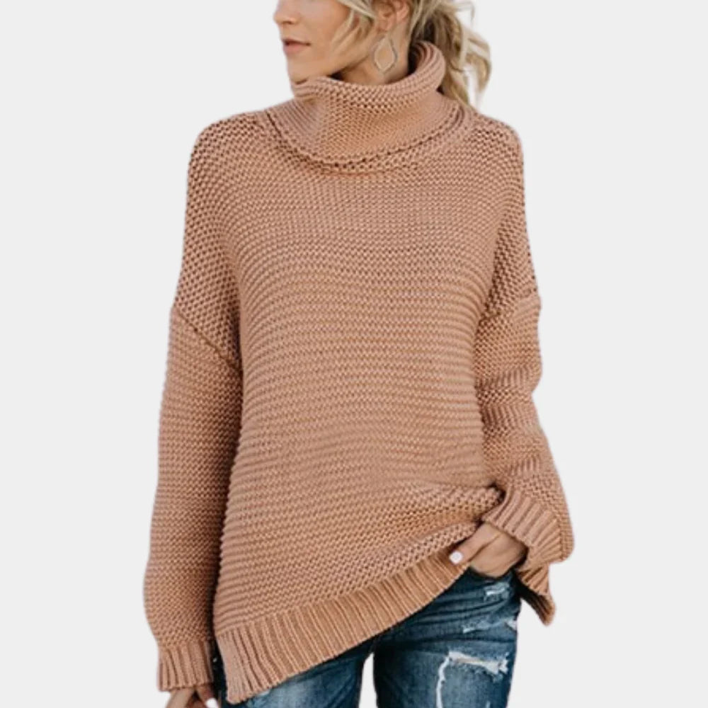 Luxe Knitted Turtleneck Sweater for Women