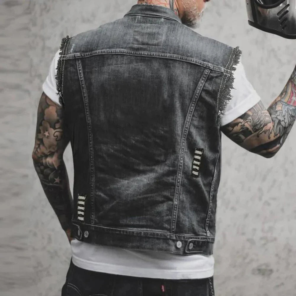 Retro Denim Men's Vest