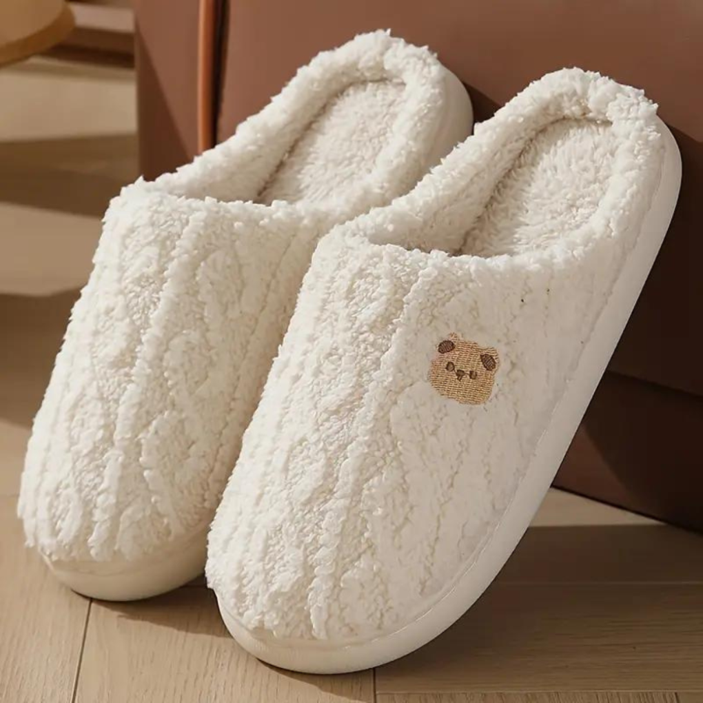 Women’s Winter Ready Comfort Fluffy Bear Slippers