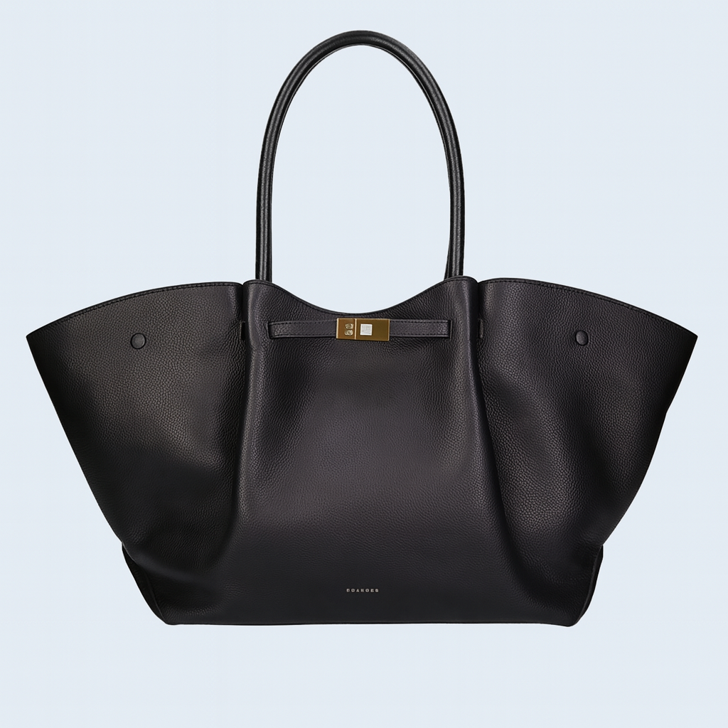 Luxurious Shoulder Bag with Gold Accents