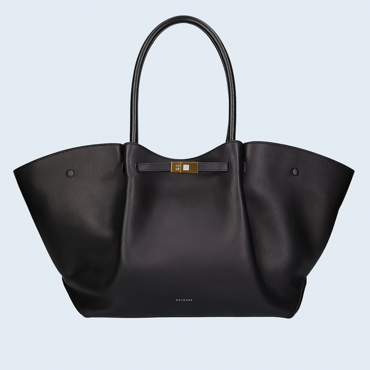 Luxurious Shoulder Bag with Gold Accents