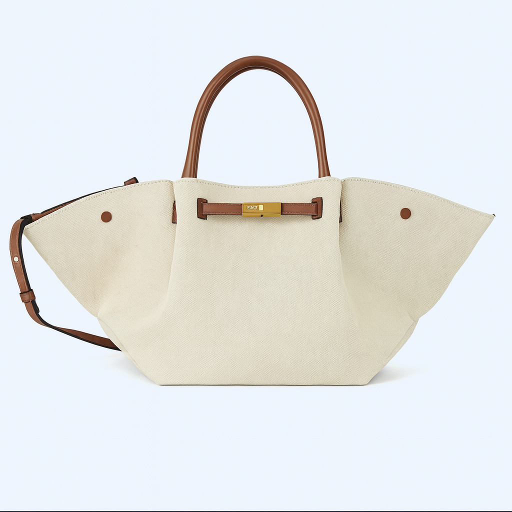 Luxurious Shoulder Bag with Gold Accents