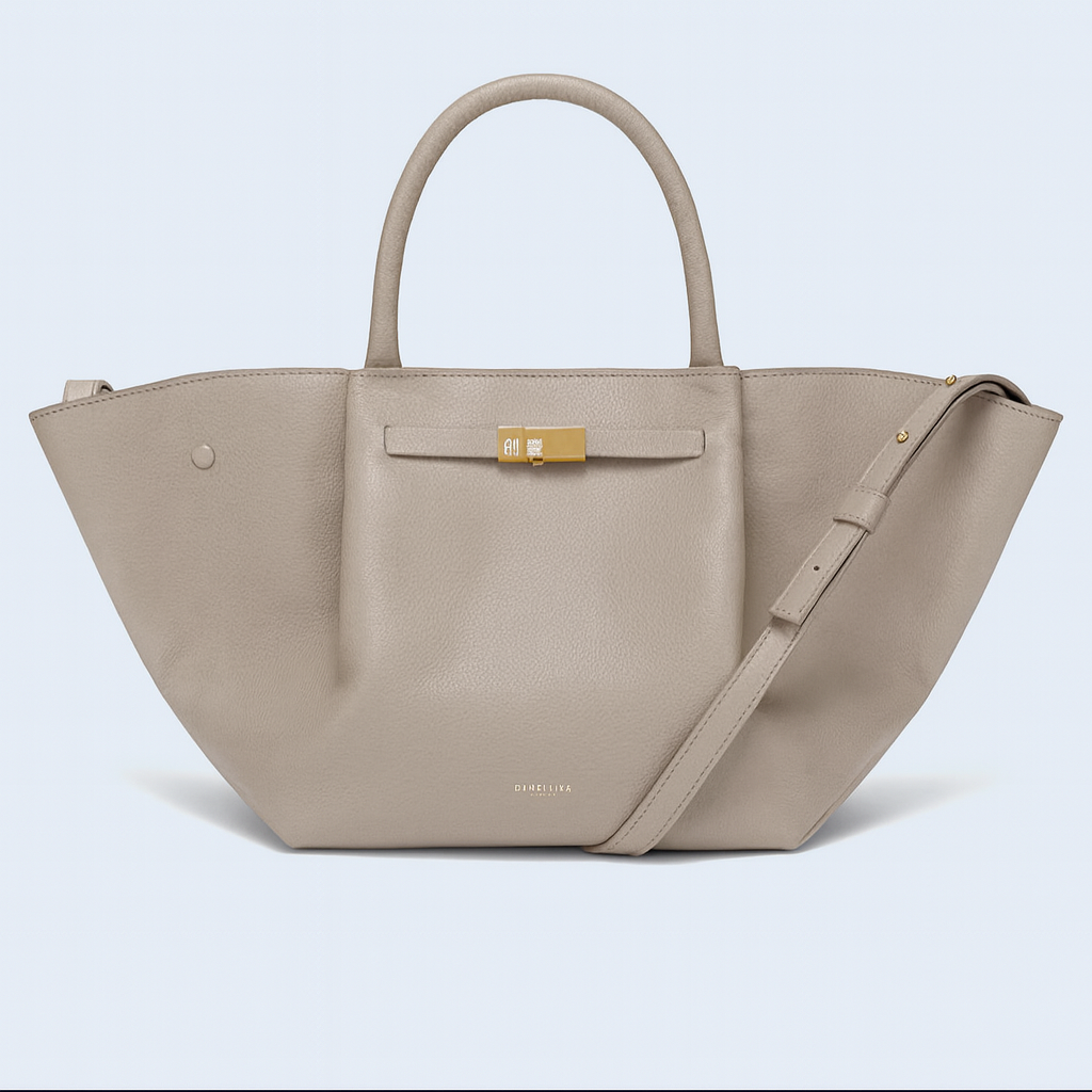 Luxurious Shoulder Bag with Gold Accents