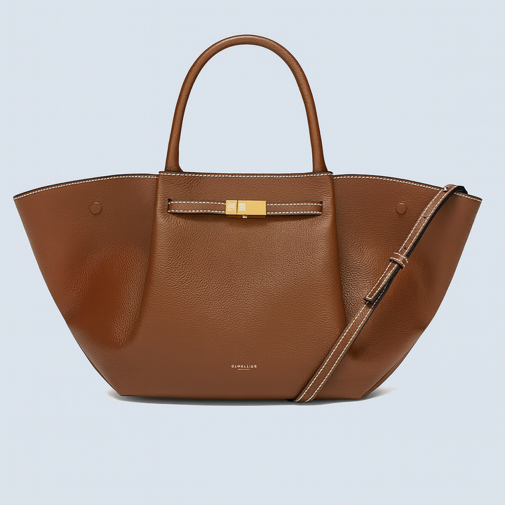 Luxurious Shoulder Bag with Gold Accents
