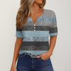 Soft Striped V Neck T Shirt