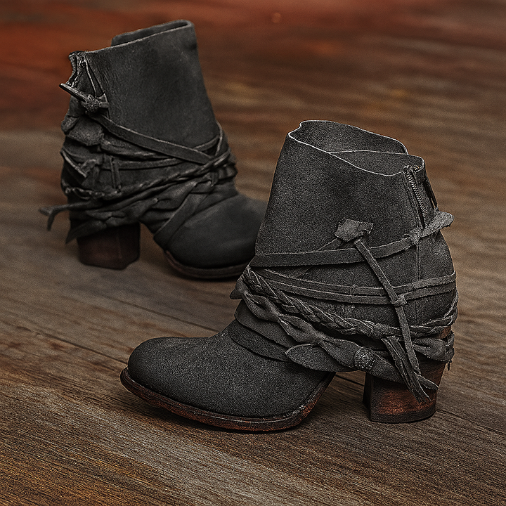 Tassel Decor Suede Ankle Boots