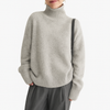 Women's Thick Cashmere-Like Winter Sweater with High Collar