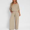 Women’s Relaxed Fit Linen Blend Two Piece Set