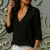 Women’s Button Up Blouse with Collared Neckline
