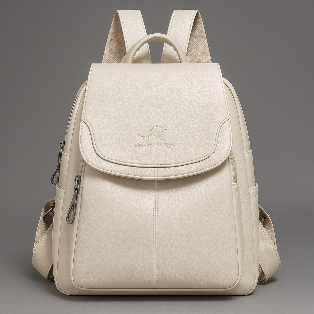Anti-Theft Leather Backpack for Stylish Women