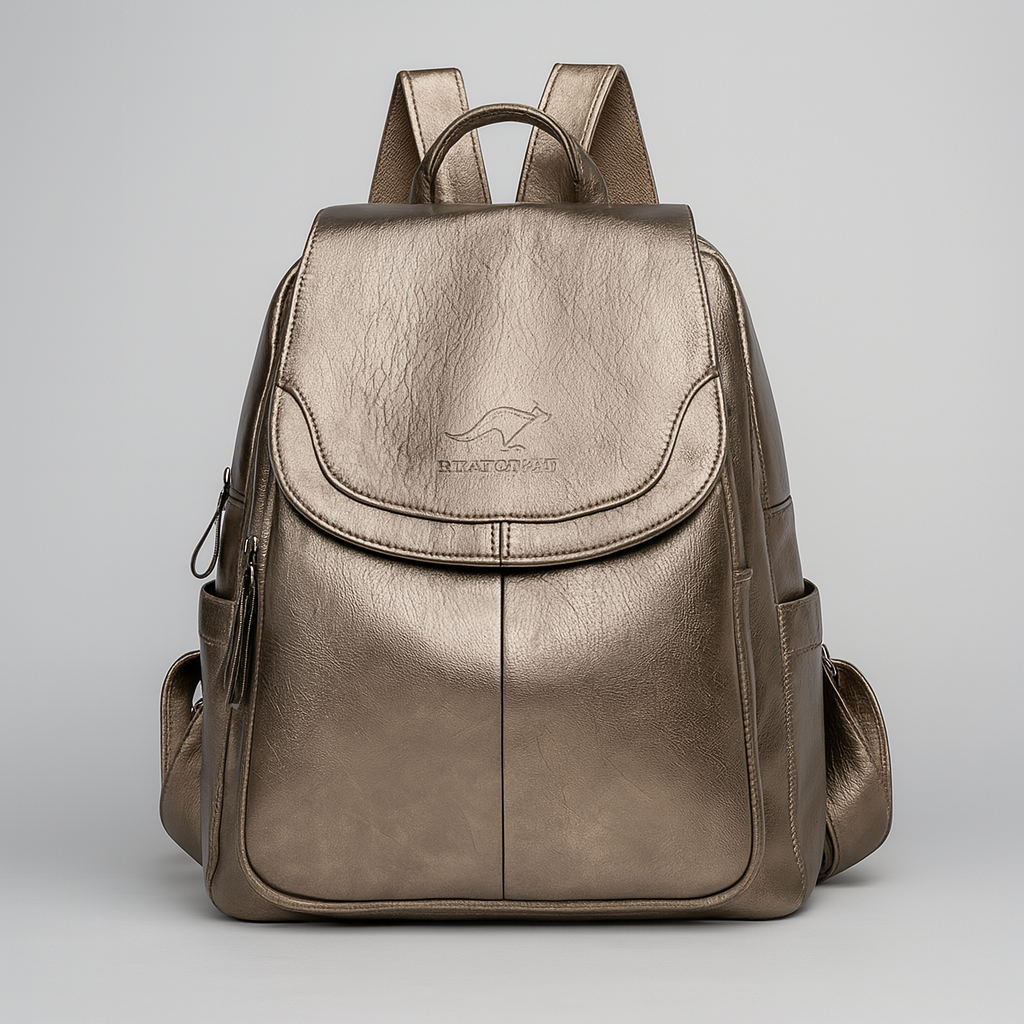 Anti-Theft Leather Backpack for Stylish Women