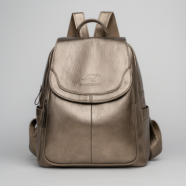 Anti-Theft Leather Backpack for Stylish Women
