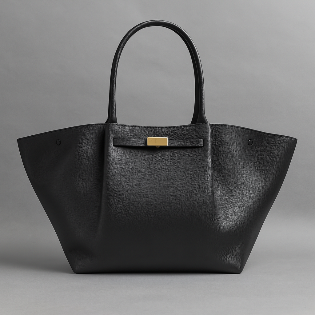Luxurious Shoulder Bag with Gold Accents