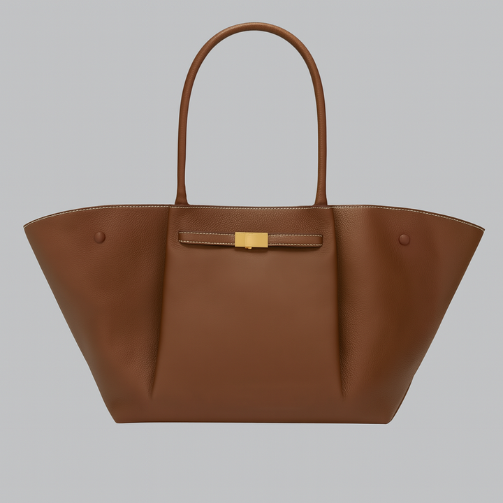 Luxurious Shoulder Bag with Gold Accents