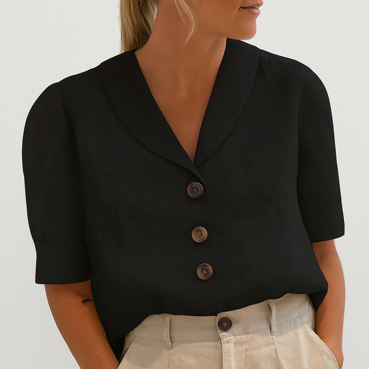 Trendy Cotton and Linen Women's T-Shirt