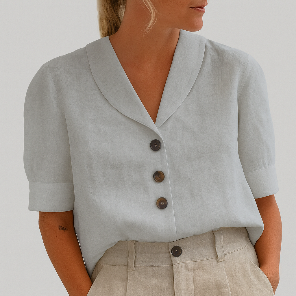 Trendy Cotton and Linen Women's T-Shirt