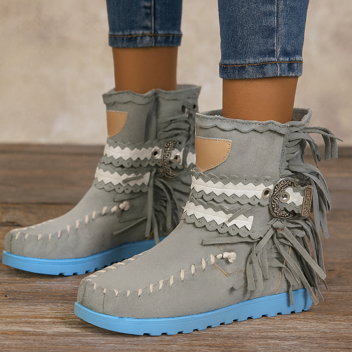 Boho Western Boots with Fringes
