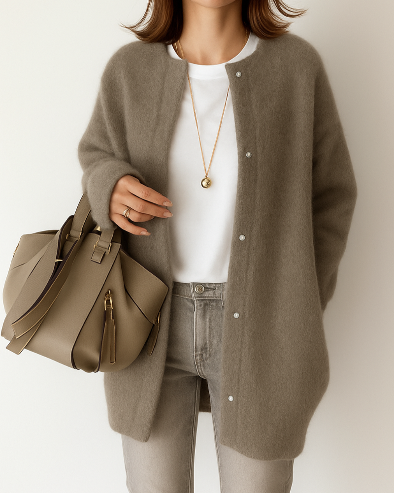 Women’s Cozy Minimal Soft Knitted Jacket
