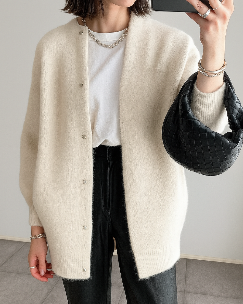 Women’s Cozy Minimal Soft Knitted Jacket