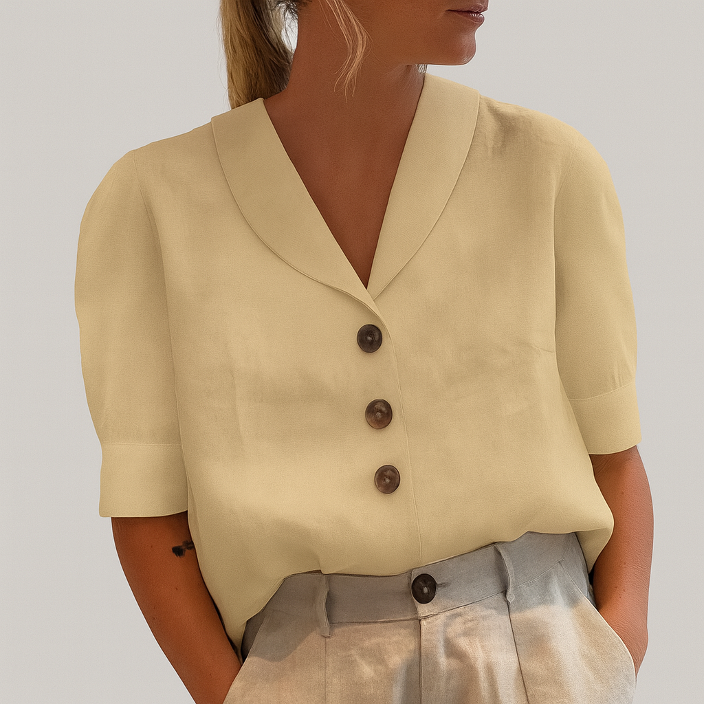 Trendy Cotton and Linen Women's T-Shirt