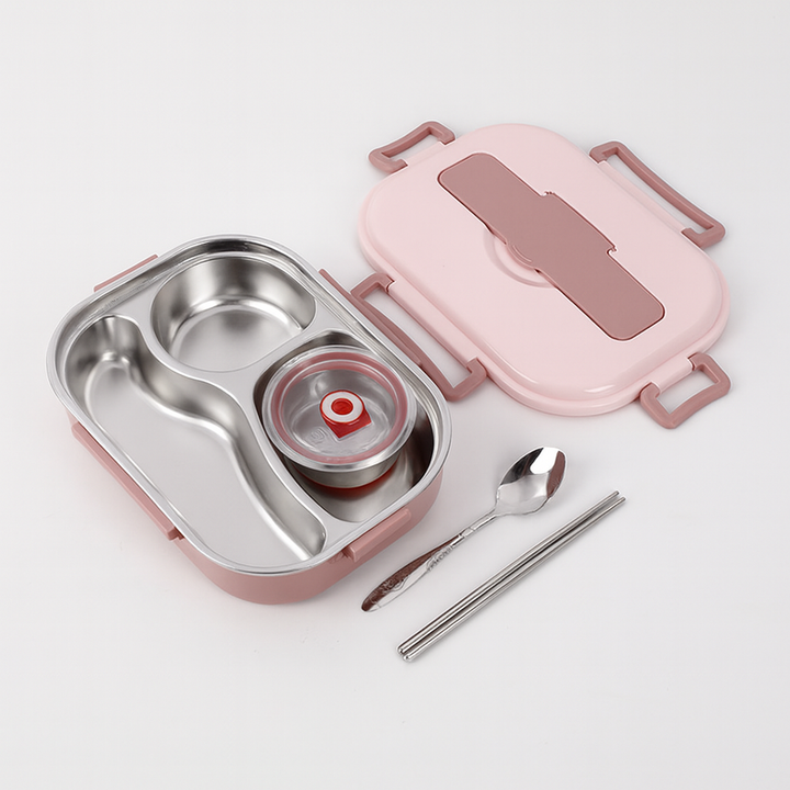 Thermal lunch box made of stainless steel