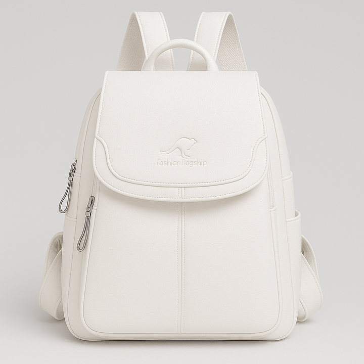 Anti-Theft Leather Backpack for Stylish Women
