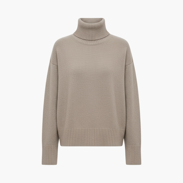 Women’s Oversized High-Neck Sweater – Relaxed Knit Layer
