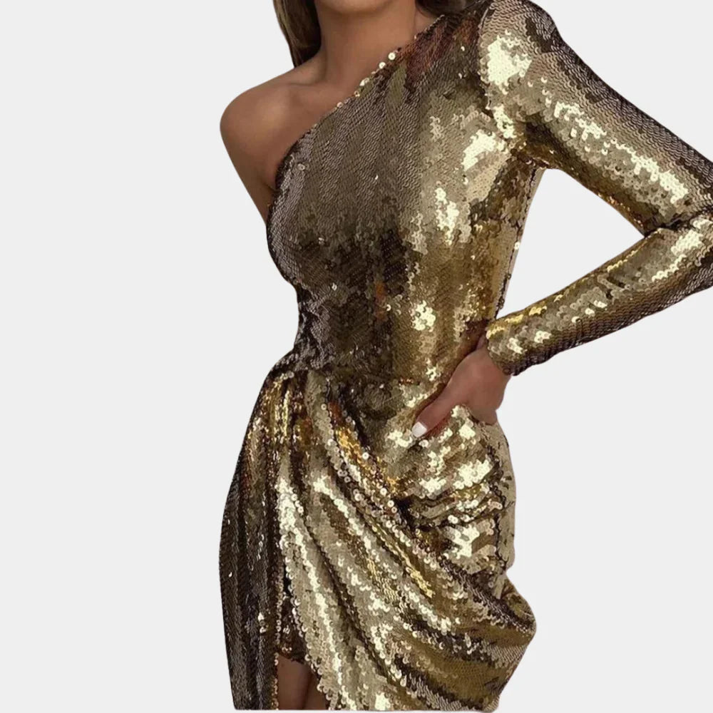 Elisa – Luxe Mini Dress with Sequins for a Radiant and Elegant Look