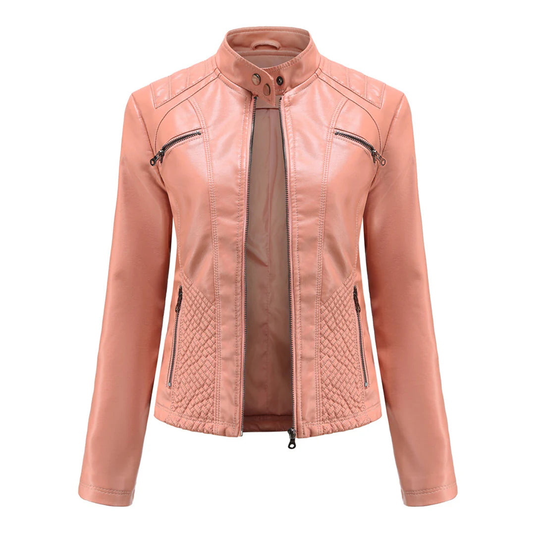 Stylish Faux Leather Women's Jacket