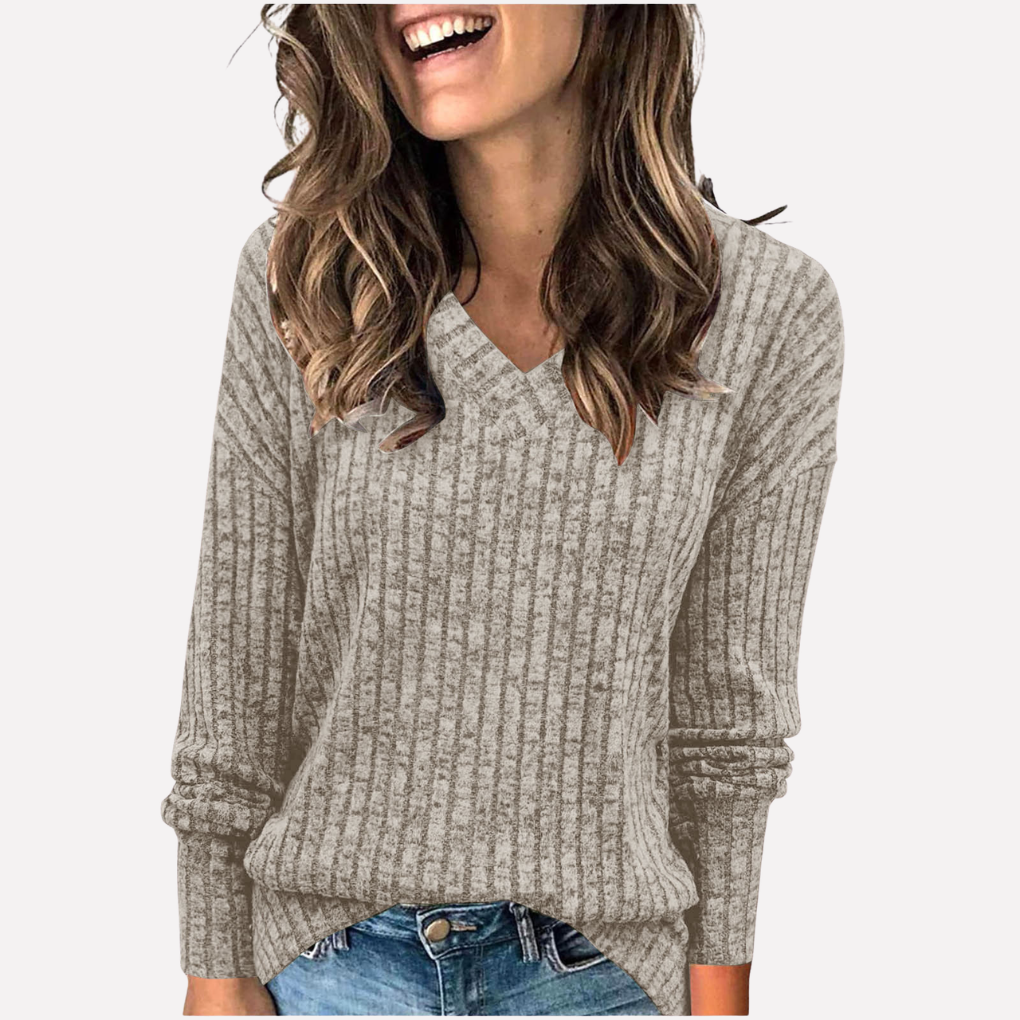 Women’s V-Neck Long Sleeve Top