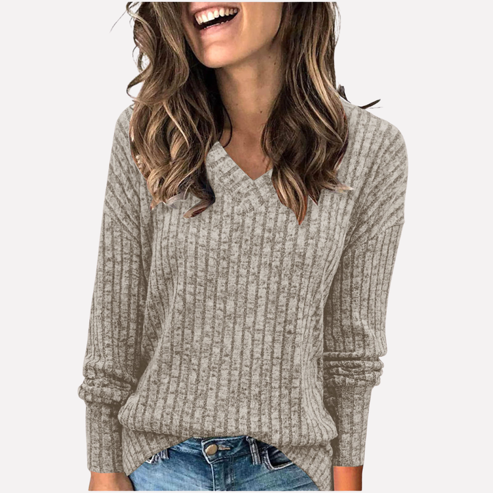 Women’s V-Neck Long Sleeve Top