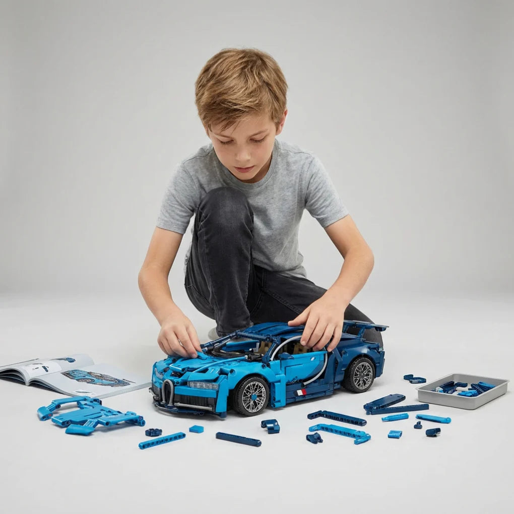 1450+ Piece Supercar Building Set