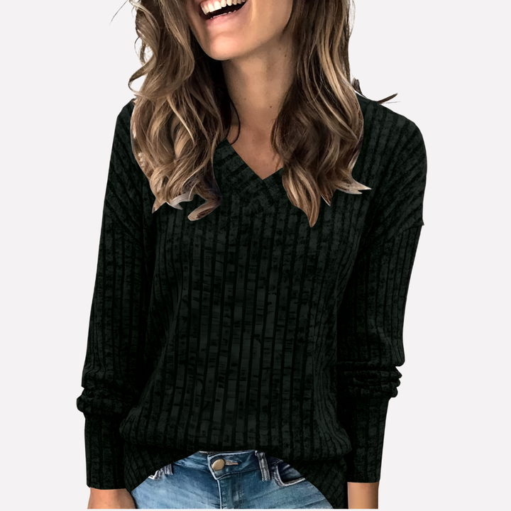 Women’s V‑Neck Long Sleeve Top