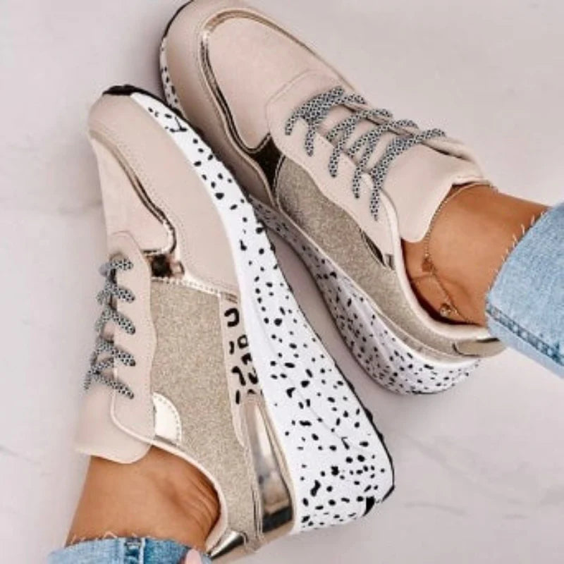 Women's Orthopedic Sneakers with Print and Supportive Footbed