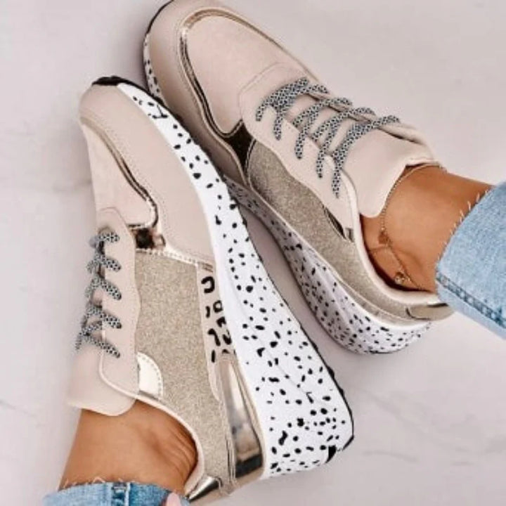 Women's Orthopedic Sneakers with Print and Supportive Footbed