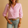 Women's Striped Ruffle Blouse