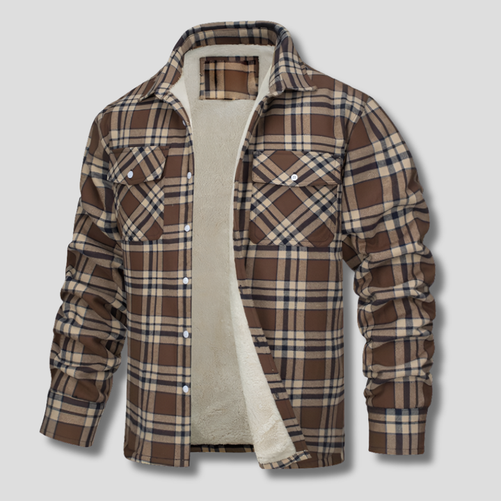 Cotton Checked Flannel Lumberjack Shirt